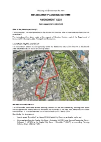 Melbourne C330 Explanatory Report