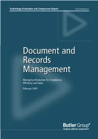 Document and Records Management