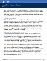 EBSCO Serials Price Projection Report 2021