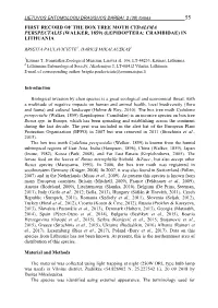 First Record of the Box Tree Moth Cydalima Perspectalis (Walker, 1859) (Lepidoptera: Crambidae) in Lithuania
