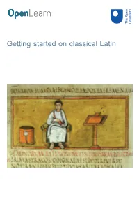 Getting Started on Classical Latin