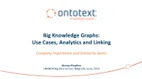 Graphs: Use Cases, Analytics and Linking