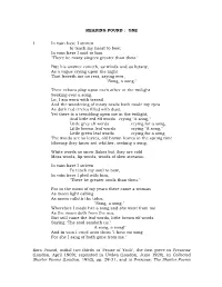 READING POUND : ONE 1. in Vain Have I Striven to Teach My Heart To