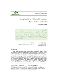 Using Web GIS for Public Health Education