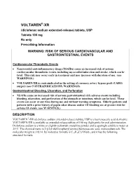 VOLTAREN®-XR (Diclofenac Sodium Extended-Release) Tablets, USP Tablets 100 Mg Rx Only Prescribing Information