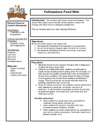 Yellowstone Food Web