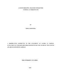 A Socio-Semantic Analysis of Selected Tumbuka Anthroponyms