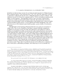 C. P. E. BACH, CONCERTOS W. 4–6: INTRODUCTION Edited Here Are