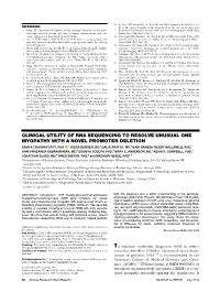 Clinical Utility of RNA Sequencing to Resolve Unusual GNE Myopathy with a Novel Promoter Deletion