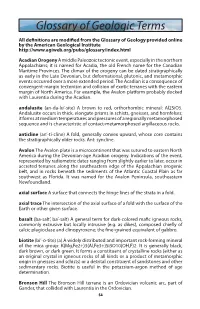 Glossary of Geologic Terms