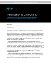 Introduction to Data Quality a Guide for Promise Neighborhoods on Collecting Reliable Information to Drive Programming and Measure Results