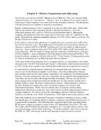 Memory Organization and Addressing