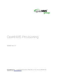 Opennms Provisioning