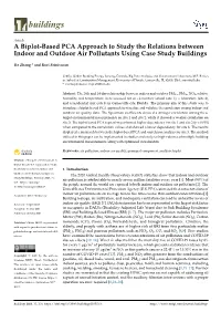 A Biplot-Based PCA Approach to Study the Relations Between Indoor and Outdoor Air Pollutants Using Case Study Buildings