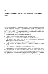 A Small Symmetric Bibds and Abelian Difference Sets