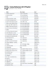 CB 13 Playlist