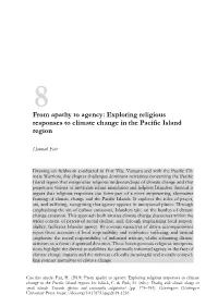 Exploring Religious Responses to Climate Change in the Pacific Island Region