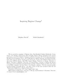 Inspiring Regime Change1