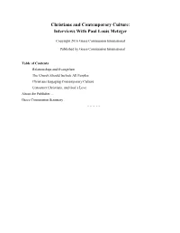 Interviews with Paul Louis Metzger