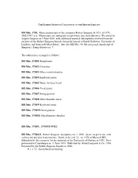 MS Mus. 1738. Music Manuscripts of the Composer Robert Simpson (B.1921; D.1997); 1942-1997, N.D. Manuscripts Are Autograph Except Where Specified Otherwise