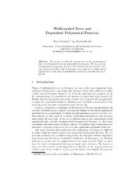 Wellfounded Trees and Dependent Polynomial Functors