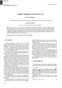 Bandwidth Assessment for Multirotor Uavs