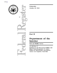 Critical Habitat Designation
