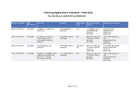 Planning Applications Validated - Valid Only for the Period:-26/02/2018 to 02/03/2018
