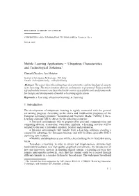 Mobile Learning Applications