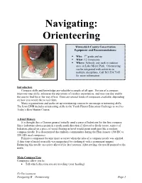 Navigating: Orienteering