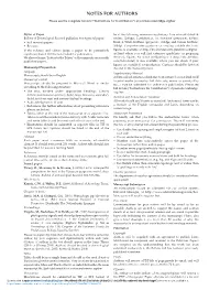 NOTES for AUTHORS Journals.Cambridge.Org/Ber Please See the Complete Version (“Instructions for Contributors”) at Journals.Cambridge.Org/Ber