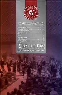 Table of Contents