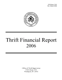 Thrift Financial Report Forms, 2006