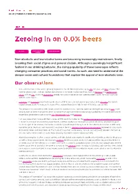 Zeroing in on 0.0% Beers NO