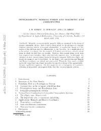Integrability, Normal Forms, and Magnetic Axis Coordinates
