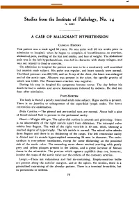 Studies from the Institute of Pathology, No. 14 A