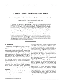 A Nonlinear Response of Sahel Rainfall to Atlantic Warming
