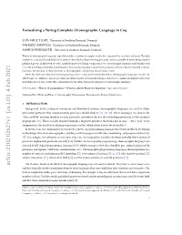 Formalising a Turing-Complete Choreographic Language in Coq