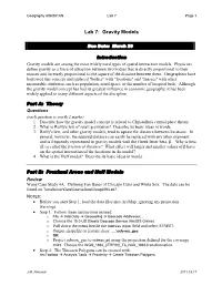 Lab 7: Gravity Models