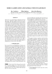 Mode Classification and Natural Units in Plainchant