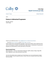 Primes in Arithmetical Progression