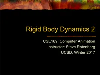 Rigid Body Dynamics 2