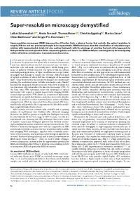 Super-Resolution Microscopy Demystified