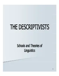 The Descriptivists