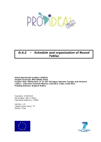D.4.2 - Schedule and Organisation of Round Tables