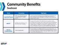 Mode Description Highlights Light Rail Transit BOOST Service