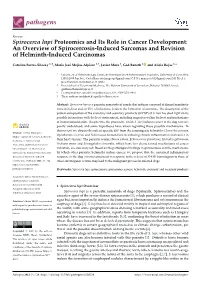 Spirocerca Lupi Proteomics and Its Role in Cancer Development: an Overview of Spirocercosis-Induced Sarcomas and Revision of Helminth-Induced Carcinomas