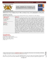 The Role of Bacteriocins in the Controlling of Foodborne Pathogens