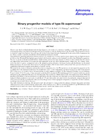 Binary Progenitor Models of Type Iib Supernovae⋆