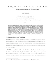 Emil Rupp, Albert Einstein and the Canal Ray Experiments on Wave-Particle Duality